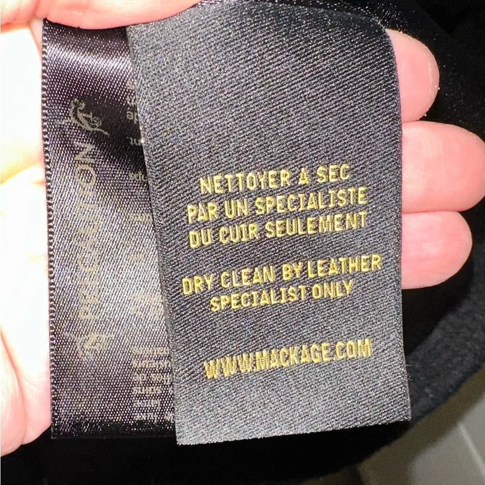 Mackage wool and leather military style coat with bell sleeves - Picture 10 of 15